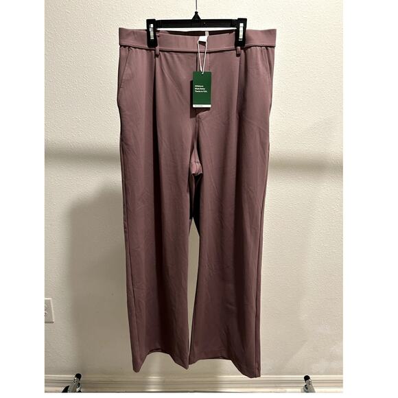 Halara High Waisted Side Pocket Straight Leg Pull on Pants Purple Size L Regular - Picture 1 of 4